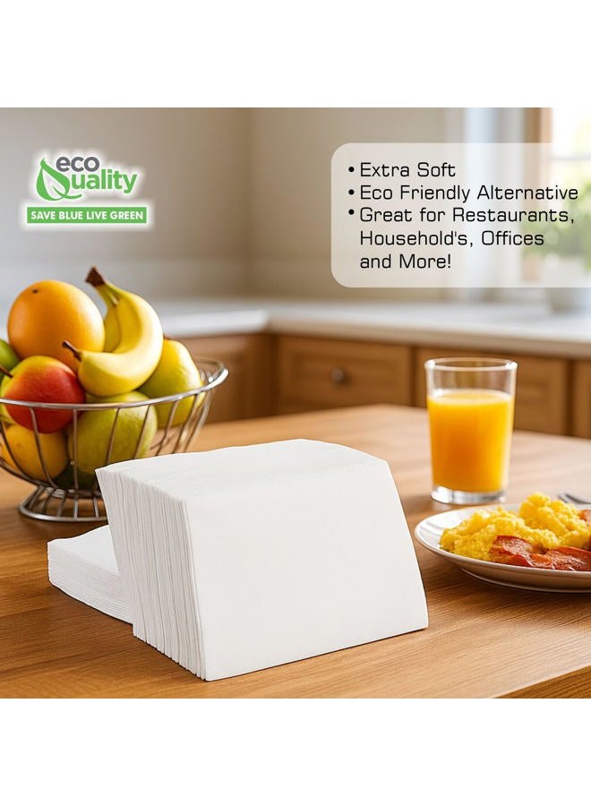 EcoQuality White Low Fold Dispenser Napkins,400/pack 1-Ply, 3 1/2 x 5 in, Dispenser Napkin Refill, Everyday Napkins, Perfect for Restaurants, Diners, Bodegas & Home - Image 4