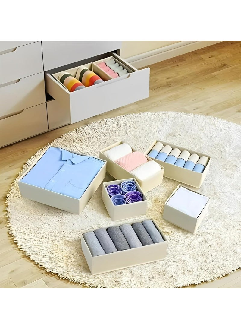 DAMAL 12 Pieces Storage Organiser, Foldable Wardrobe Drawer Storage Organiser Storage Box for Clothes, Bra, Underwear, Pants, Panties etc. - Image 4