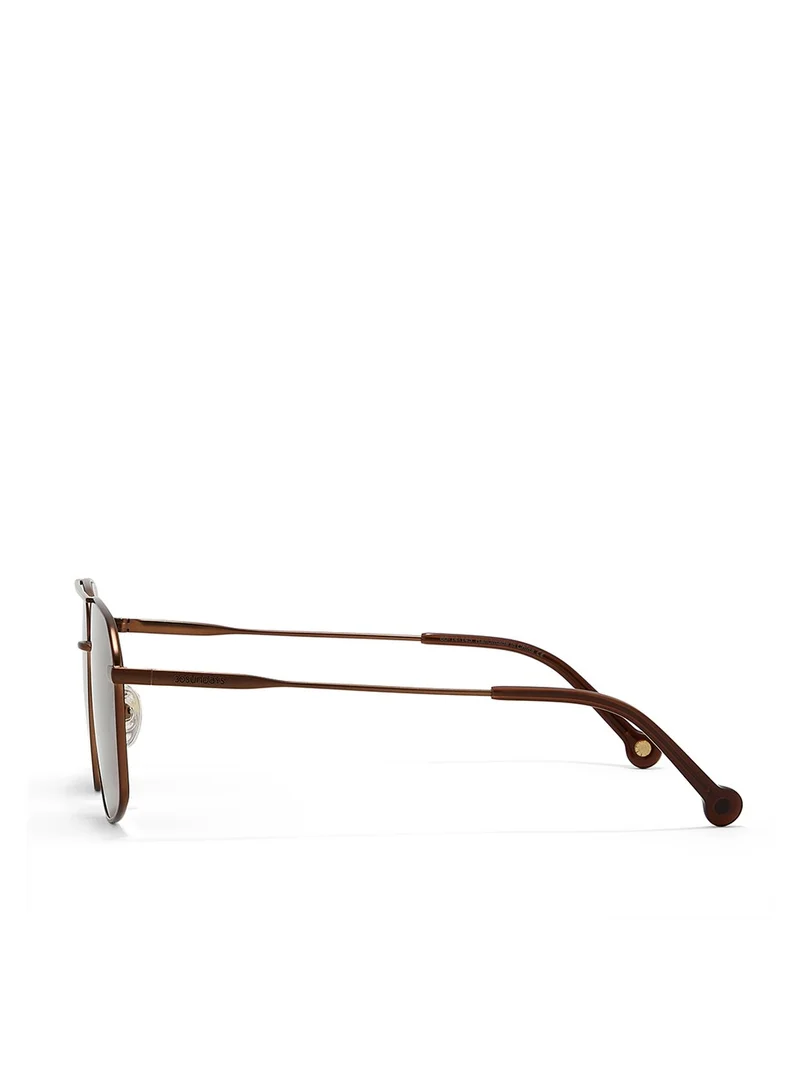 30Sundays "30Sundays ANCIENT Men's Geometric Sunglasses with UV400 Protection (Brown)"