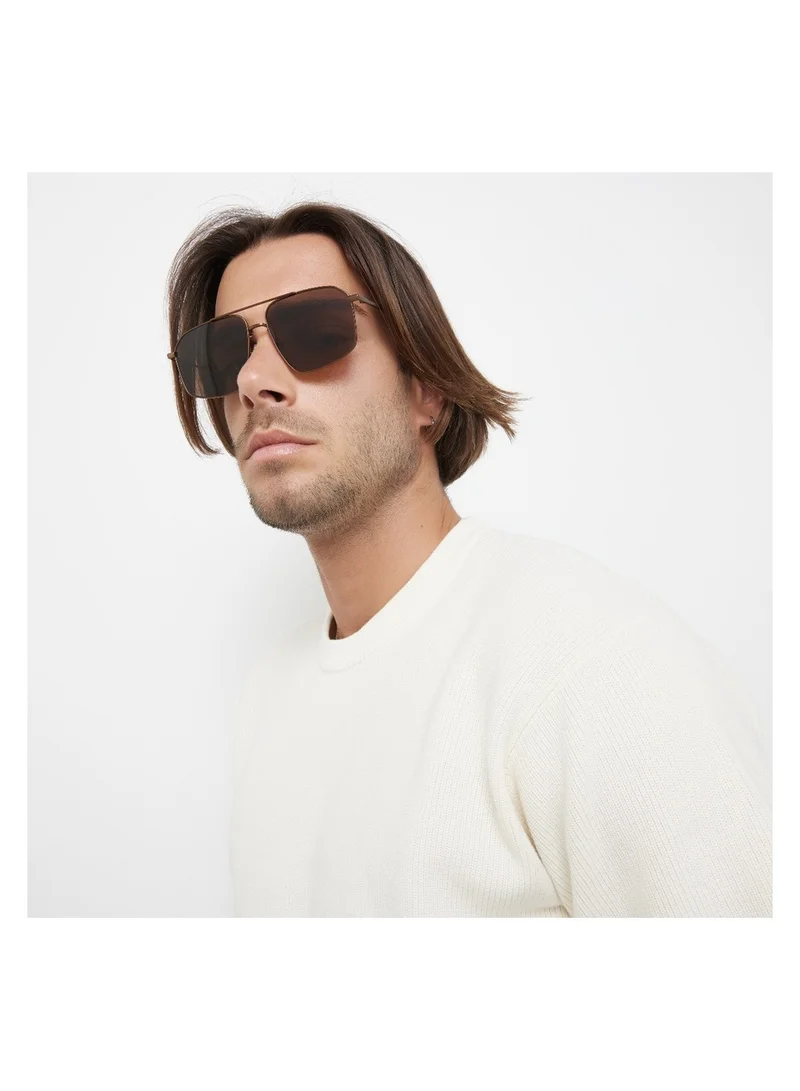 30Sundays "30Sundays ANCIENT Men's Geometric Sunglasses with UV400 Protection (Brown)"