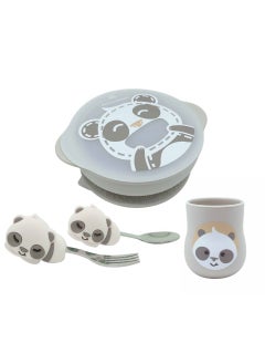 Marcus & Marcus Marcus & Marcus Toddler Self Feeding Training Set- Pebble  - Image 1
