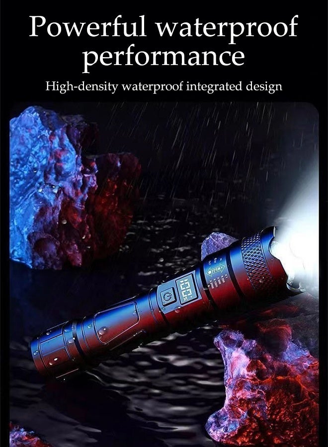 DUNISO Rechargeable LED Flashlights Super Bright Adjustable Focus Waterproof Torch Light 5 Lighting Modes LCD Battery Level Display with Long Battery Life Pocket Size Torch for Power Cuts, Emergency, Camping, Hiking, Outdoor - Image 2