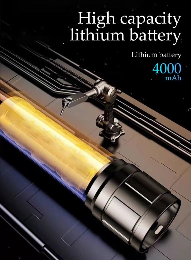 DUNISO Rechargeable LED Flashlights Super Bright Adjustable Focus Waterproof Torch Light 5 Lighting Modes LCD Battery Level Display with Long Battery Life Pocket Size Torch for Power Cuts, Emergency, Camping, Hiking, Outdoor - Image 3