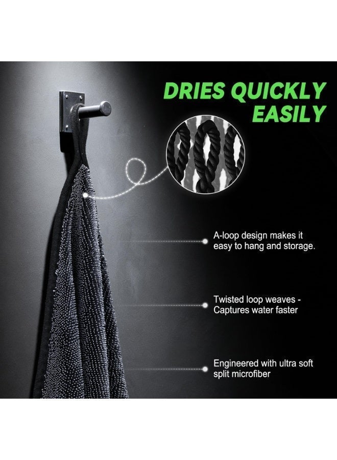 2-Pack 600 GSM Car Drying Towels – Microfiber Towels for Cars (16" x 24"), Ultra-Absorbent, Streak-Free, Scratch-Free, No Water Spots, Double-Twist Pile & Edgeless Design - Image 4