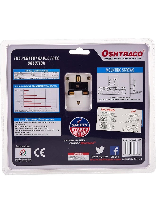 OSHTRACO محول مقبس عالمي على شكل حرف T من أوشتراكو 3 طرق - Image 2