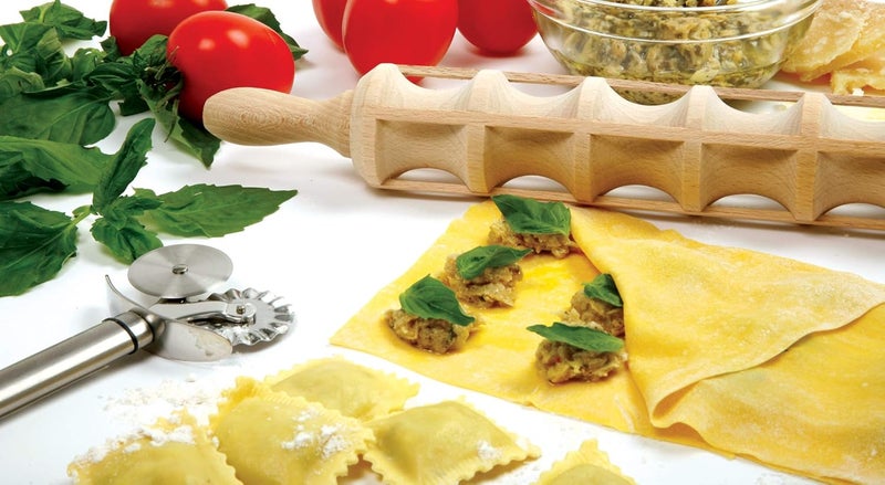 Norpro New Italian Wood Ravioli Rolling Pin Pasta Mold 18" Length 2.5" Diameter - Image 2