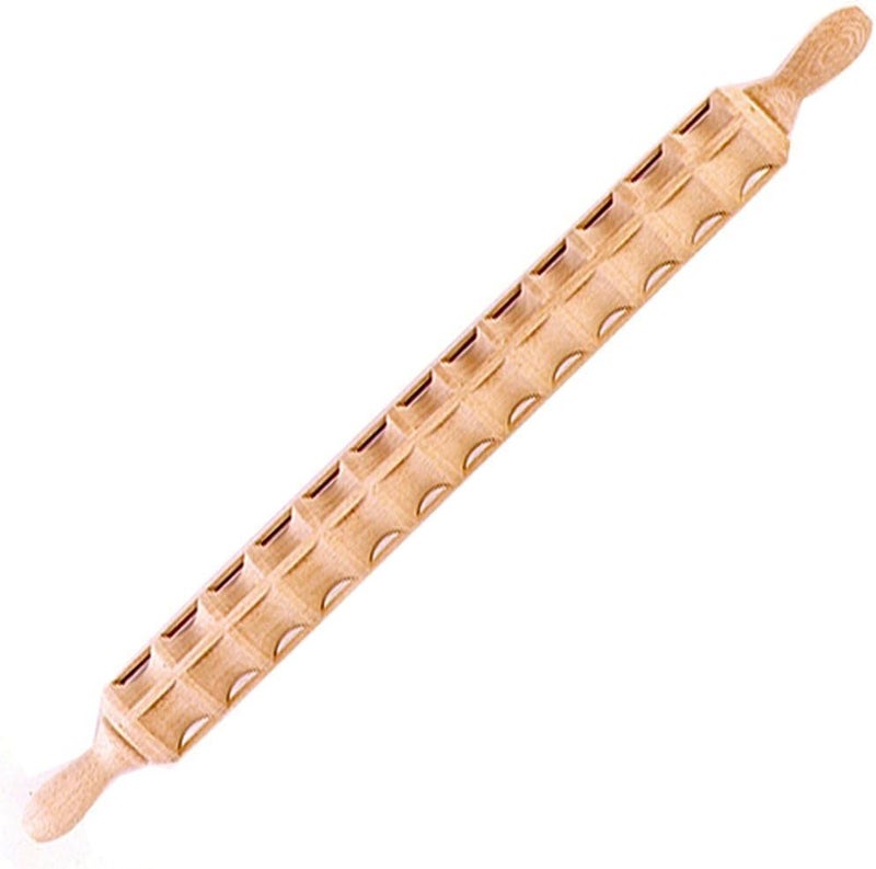 Norpro New Italian Wood Ravioli Rolling Pin Pasta Mold 18" Length 2.5" Diameter - Image 1
