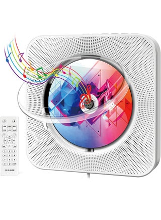 Wall CD Player with Speakers, CD Players for Home, Bluetooth CD Player with Hi-Fi Stereo Sound,Remote Control,Supports CD/Bluetooth/FM Radio/U Disk/AUX/SD Card/Timer/Repeat,White - pzsku/Z3DA52B39ADB6E45E75FFZ/45/_/1721355432/a8f6b09b-7d4c-45e8-b8cd-1bc3ca0719f7