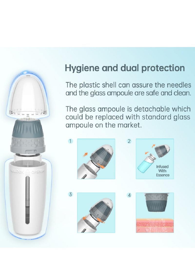 bio needle Dr.pen Bio Needle 24 Pins Adjustable Length Titanium Microneedle Hyaluronic Acid Pen Stamp Serum Derma Pen Needle Skin Care Beauty Tools - Image 4