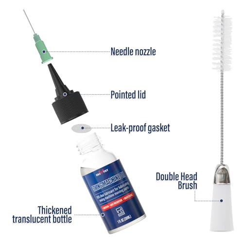 SMAPHY Sewing Machine Oil with Oil Applicator and Dual-Ended Brush, Clear Machine Oil for Lubrication of All Sewing Machine Moving Parts - Image 2