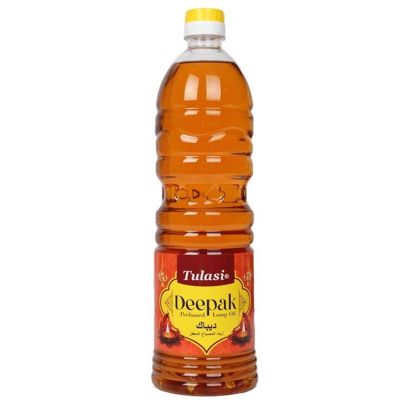 Tulasi Deepak Lamp Oil Puja Oil for Diya Lighting, Prayer & Religious Use, 900ml - Image 1