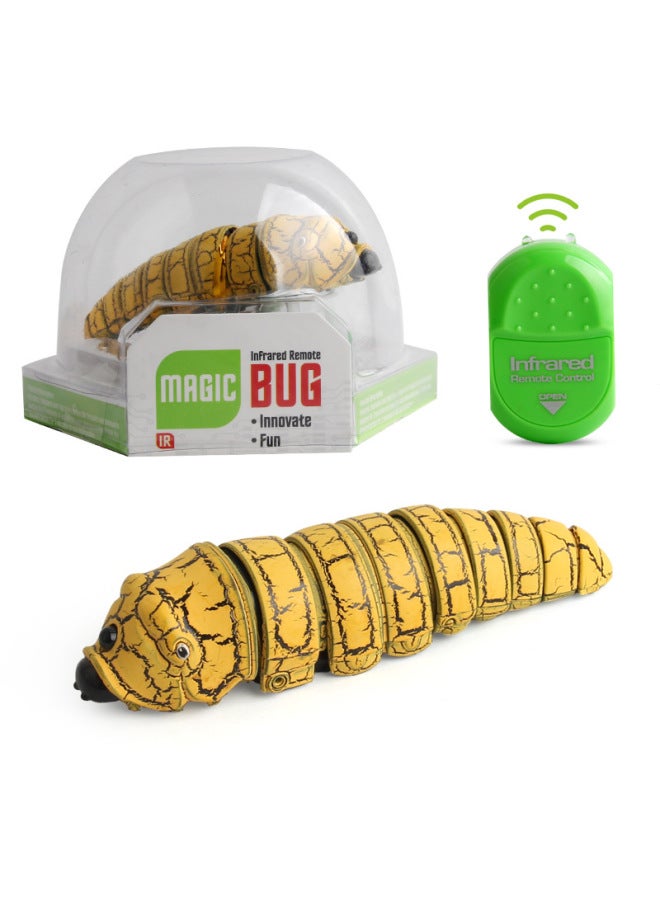 Exotic Remote Control Leisurely Insect Infrared Induction Reptile Insect Caterpillar Electric Remote Control Toy-Color:Remote Control 9910c Yellow 88g - Image 1