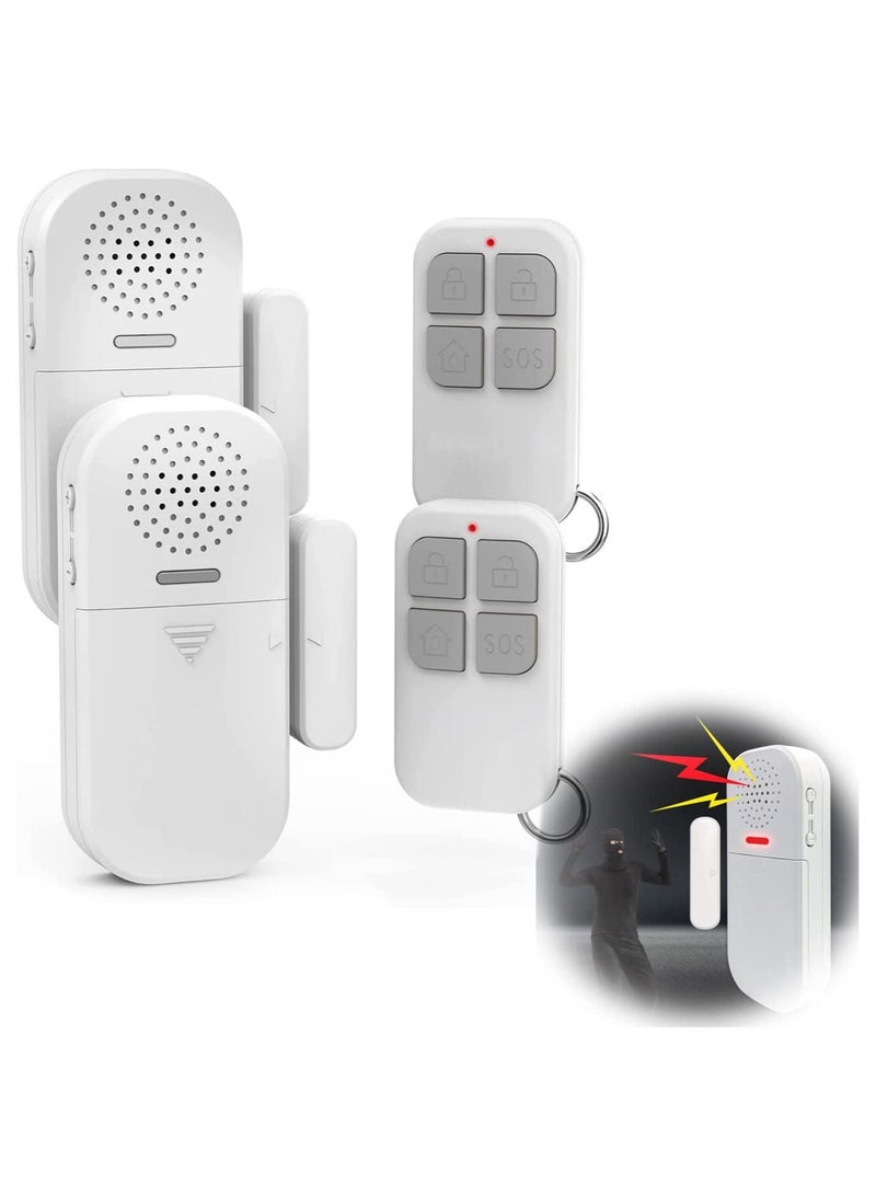 Y&D Theft Burglar Alarm with Remote, Wireless Window and Door Open Entry Alert Magnetic Contact Sensor Battery Operated Loud 130decibel Siren for Home Security, Business, Kids Safety 2 Pack  - Image 1