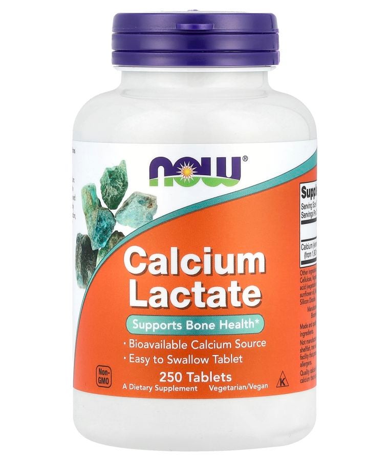 now Calcium Lactate 250 Tablets (85 mg per Tablet)