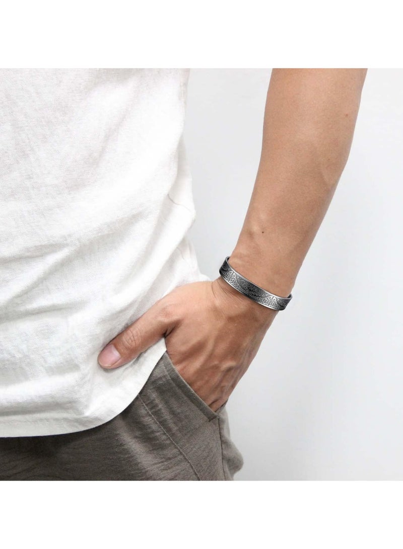 أساور نحاسية نقية للنساء الرجال، أحزمة نحاسية قابلة للتعديل، أساور نحاسية واسعة صلبة، أساور نحاسية مغناطيسية مجوهرات - Image 4