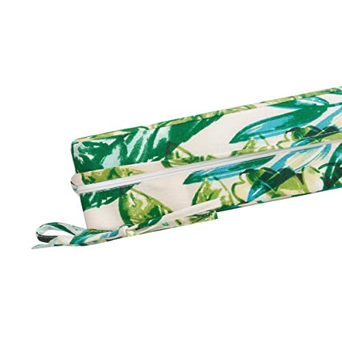 FUNHOME Outdoor Cushion Covers 24 x 24 x 4 inch,Set of 2,Replacement Square Seat Cushion Cover for Patio Furniture Chair,Water Resistant,Fade-Resistant Slipcover Only,No Insert(Palm Leaf) - Image 4
