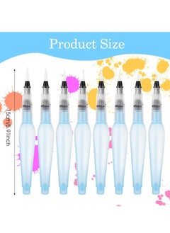 Generic Drawing Brush Pens, for Water Soluble Colored Pencils, Refillable Water Brush Pens for Watercolor Painting with Assorted Tips, Ink and Water Brush Pens for Paints, Artists, Calligraphy 15 Pcs  - Image 3