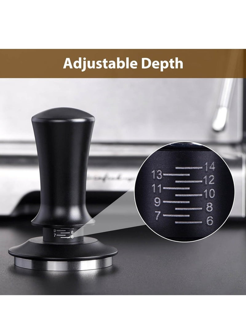 58mm Espresso Tamper with Spring Loaded Adjustable Depth - Image 3