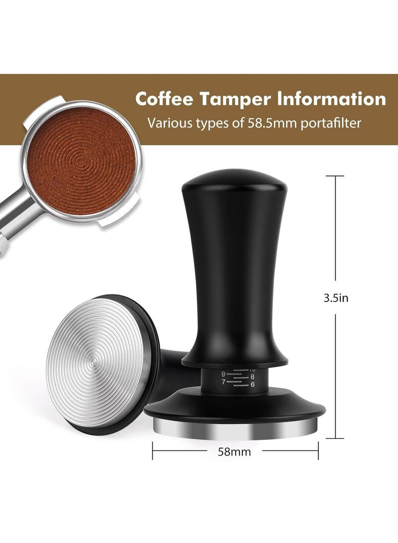 58mm Espresso Tamper with Spring Loaded Adjustable Depth - Image 2