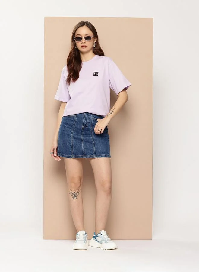 Difference of Opinion Women Oversized Printed T-Shirt
