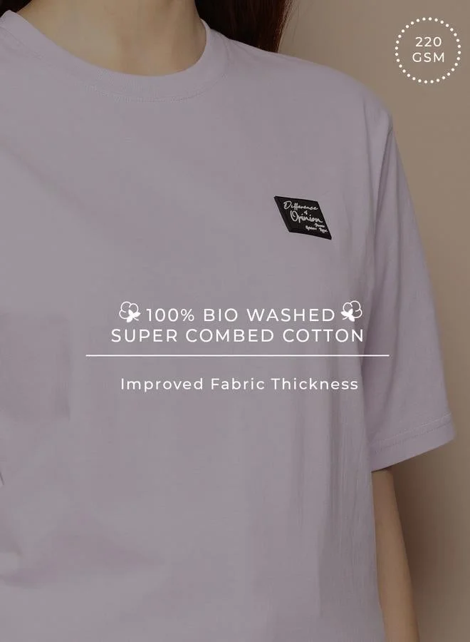 Difference of Opinion Women Oversized Printed T-Shirt