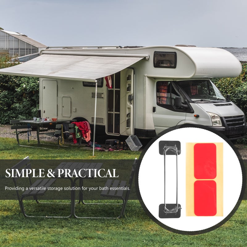 Shower Shelves, Compact Corner Rod for RV Bathrooms, Easy Installation Without Tools - Image 5