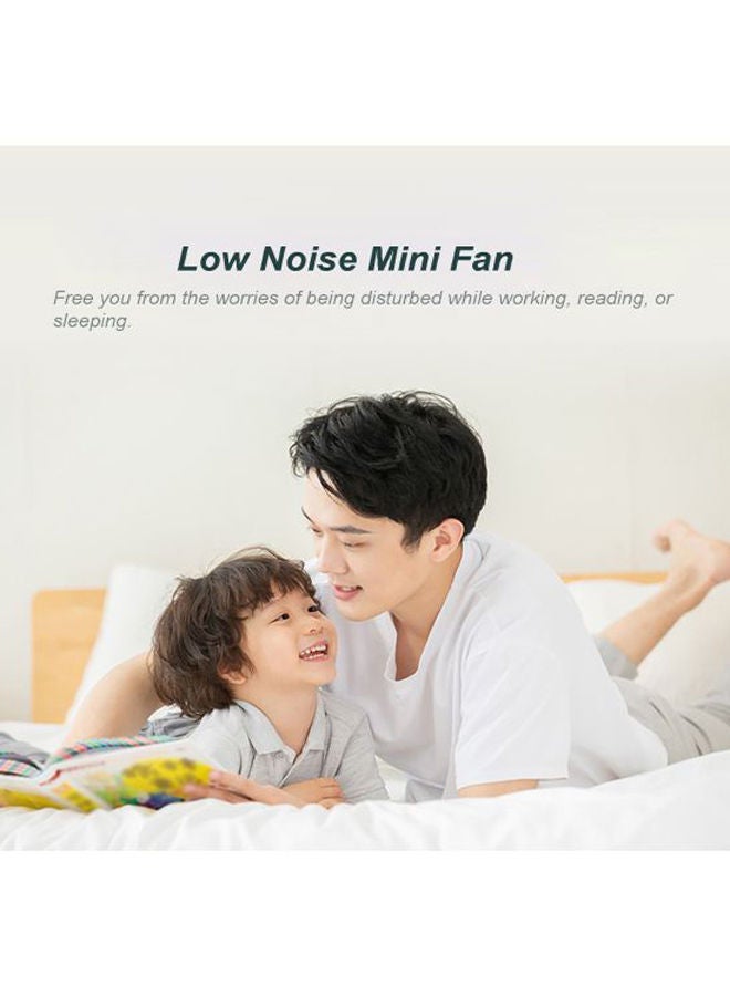 NIBEMINENT Handheld Fan With Base LJK-40 White - Image 4