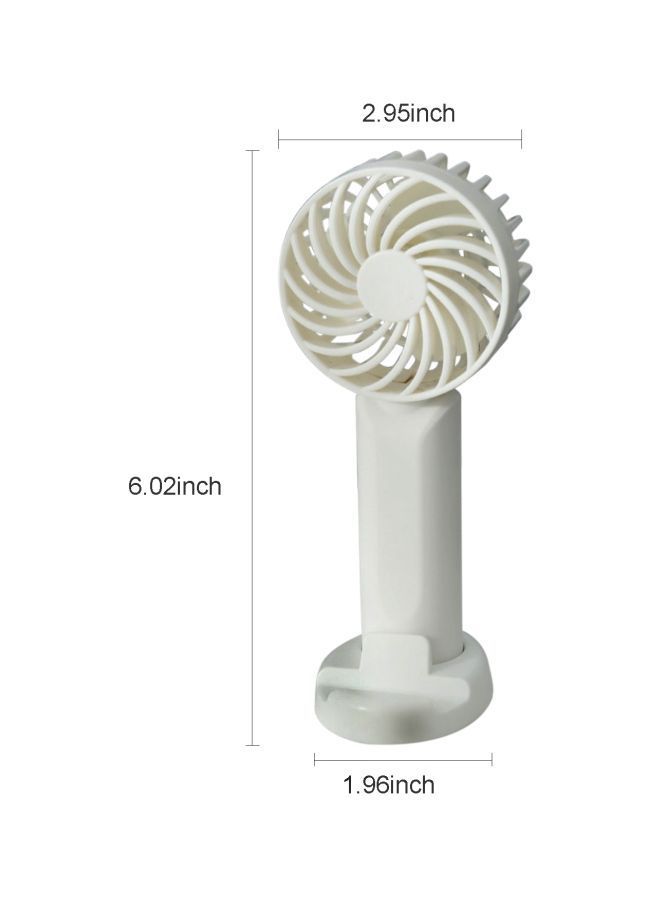 NIBEMINENT Handheld Fan With Base LJK-40 White - Image 2