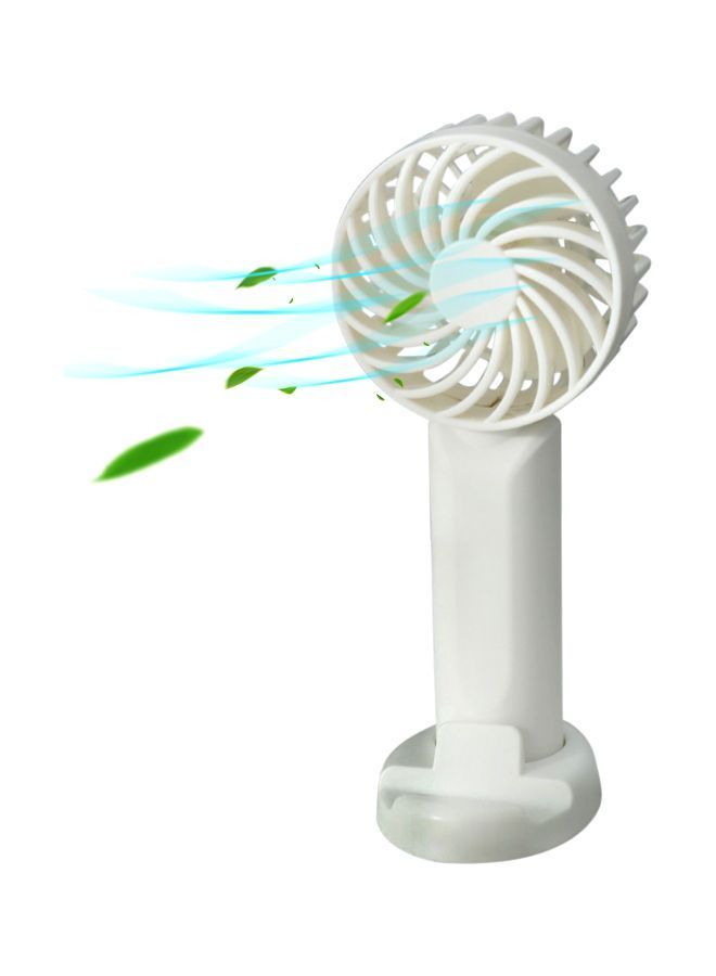 NIBEMINENT Handheld Fan With Base LJK-40 White - Image 3