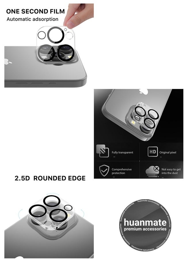 2 in 1 Apple iPhone 16 Pro Screen & Camera Protector - High Transparency Full Coverage Shield for Scratch & Impact Protection - Screen & Camera Protector for Apple iPhone 16 Pro