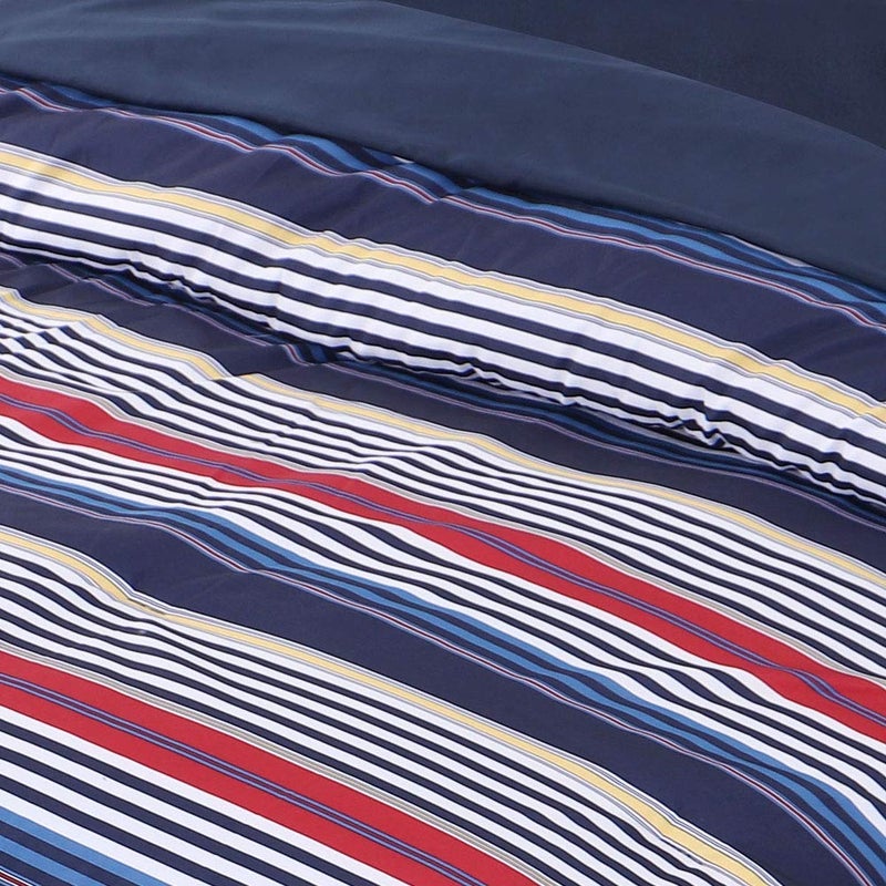 EMME Twin Comforter Set Bed in a Bag Plaid, 5 Piece Navy Blue Bedding Sets Twin Size with Sheets, Twin XL Comforter, Pillowcase&Sham, Soft Down Alternative Bed Set for All Season - Image 3