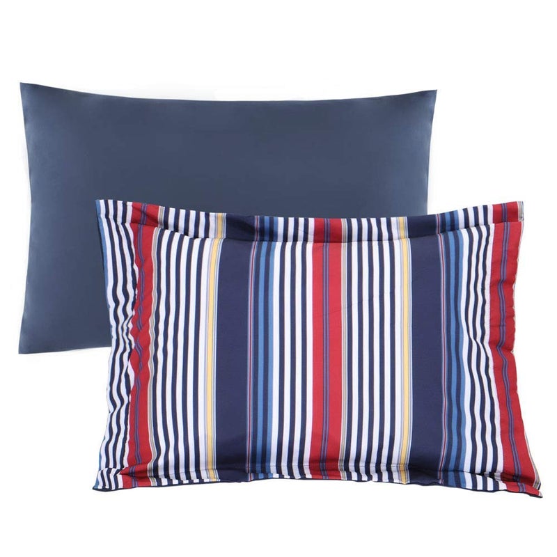 EMME Twin Comforter Set Bed in a Bag Plaid, 5 Piece Navy Blue Bedding Sets Twin Size with Sheets, Twin XL Comforter, Pillowcase&Sham, Soft Down Alternative Bed Set for All Season - Image 5