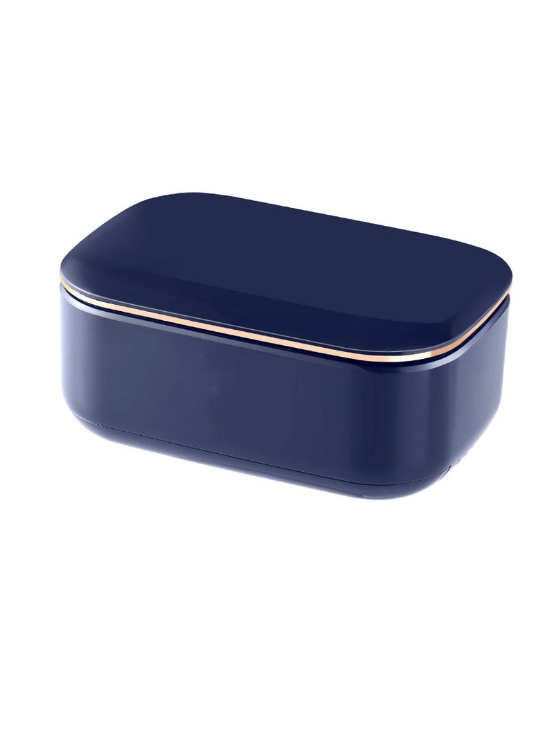 Bar Soap Holder, Wall Mounted Dishes with Drip Tray and Cover Dish for Shower Plastic Saver Stop Mushy Travel Container Bathroom Kitchen Counter Top Easy to Clean - Image 1