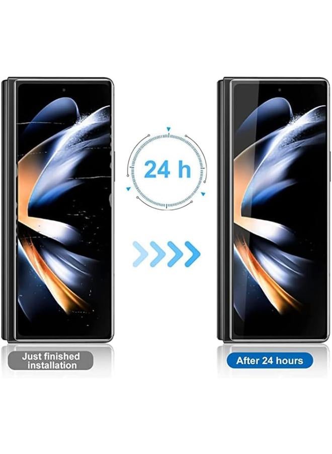 erorex 6 Pack Compatible For Samsung Galaxy Z Fold 4 5G Flexible Tpu Screen Protector Front And Inside With Tempered Glass Camera Lens Protector No Bubbles Support Fingerprint Unlock  - Image 3