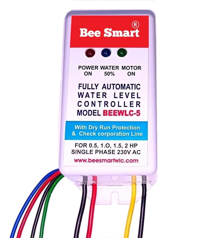 Bee Smart Fully Automatic Water Level Controller with Dry run Protection & check corpration line Model BEEWLC-5 (Pack of 3) - Image 1