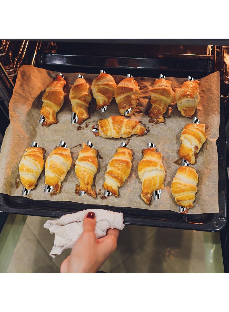 GNAFOTU 6 Pack Pastry Cream Horn Mold-Stainless Steel Cannoli Forms Tubes Kit Tube Cone Pastry Roll Horn Mold Baking Mould Tool for Cannoli Tubes  - Image 5