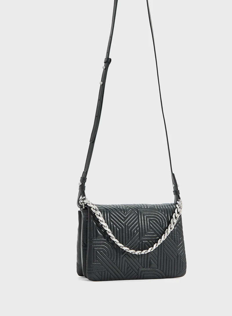 DKNY Desiree Flap Over Chain Detailed Crossbody