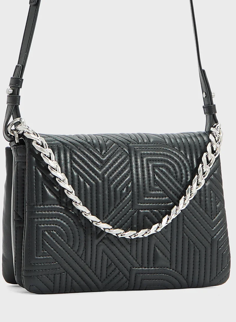 DKNY Desiree Flap Over Chain Detailed Crossbody