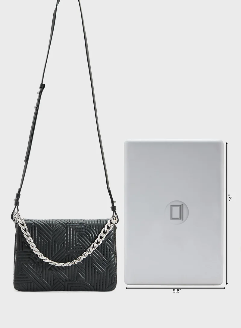 DKNY Desiree Flap Over Chain Detailed Crossbody
