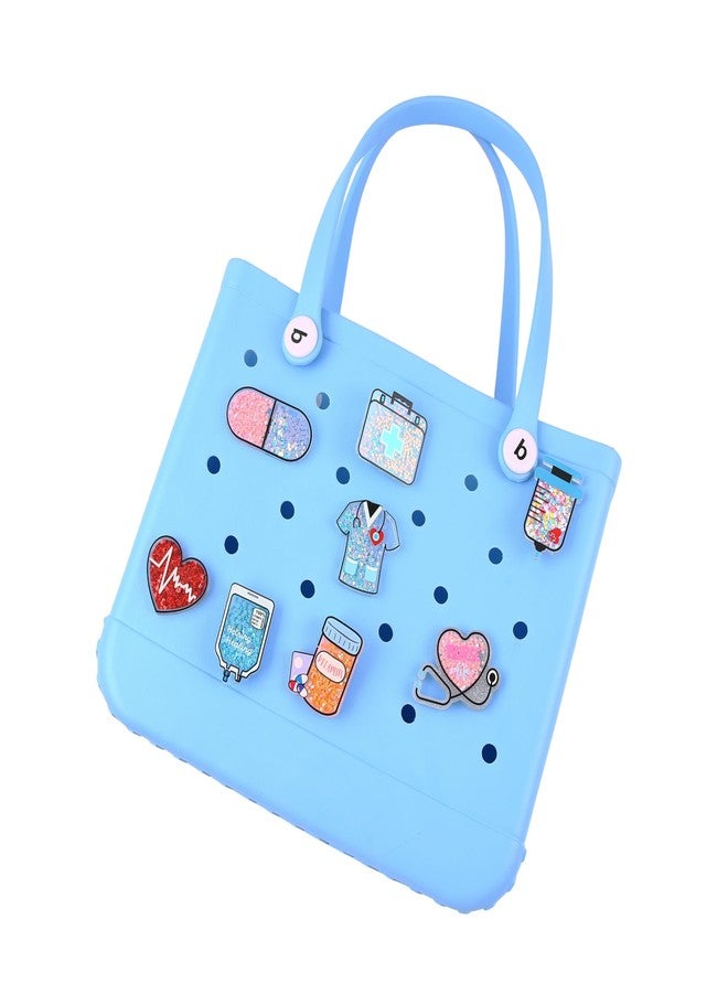 Vagocom 8Pcs Nurse Themed Charms for Bogg Bags,Nurse Accessories for Simply Southern Totes,Inserts Decorative Accessories for Beach Bag - Image 5