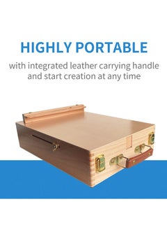 Falling In art Falling in Art Wooden Tabletop Easel, Solid Wood Sketchbox Desktop Easel for Painting, Portable Art Drawing Easel for Beginners and Professionals  - Image 3