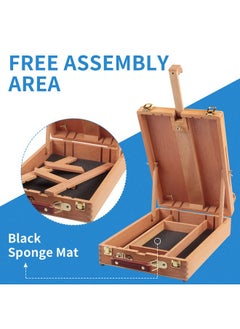 Falling In art Falling in Art Wooden Tabletop Easel, Solid Wood Sketchbox Desktop Easel for Painting, Portable Art Drawing Easel for Beginners and Professionals  - Image 4