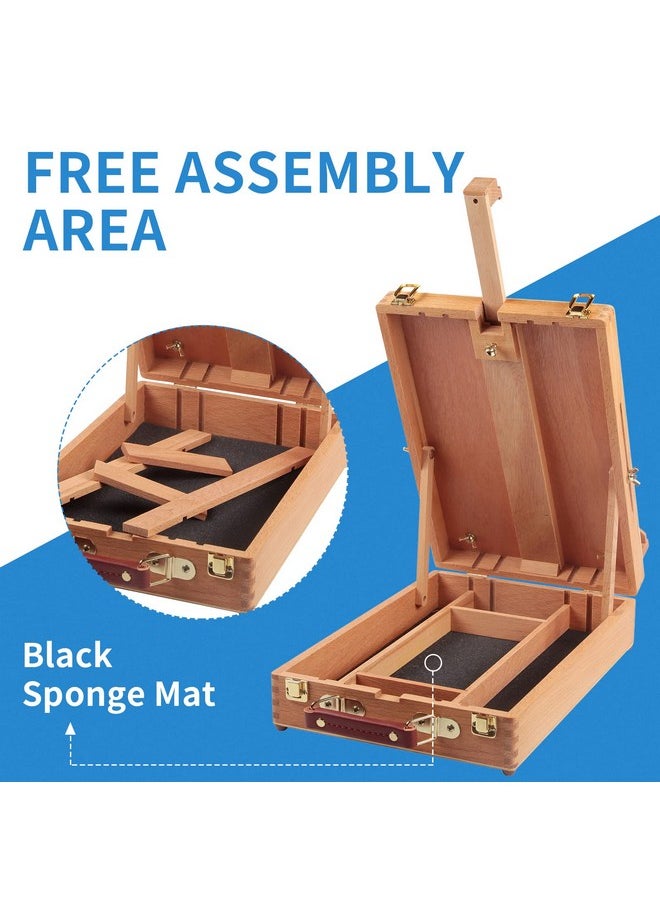 Falling In art - Falling in Art Wooden Tabletop Easel, Solid Wood Sketchbox Desktop Easel for Painting, Portable Art Drawing Easel for Beginners and Professionals - Image 1