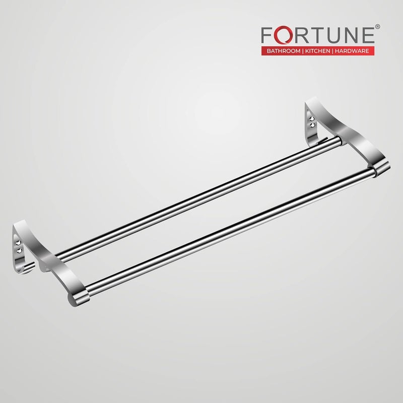 FORTUNE Wall Mounted Stainless Steel Towel Rack Towel Bar Towel Rod Holder Towel Rail for Kitchen Washroom Towel Hanger Towel Stand Bathroom Accessories for Homes 24 Inch Pack of 2 - Image 3