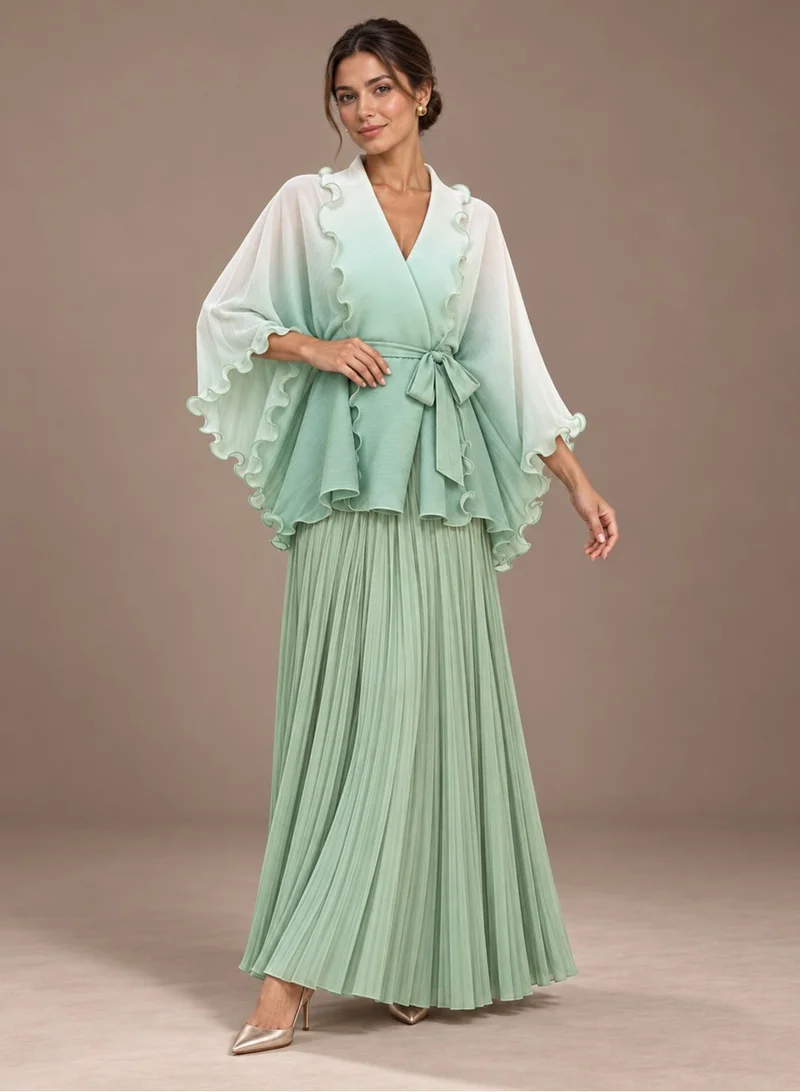Khizana Ombre Top & Skirt Set