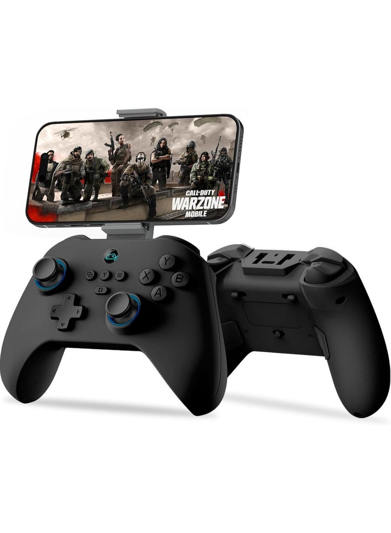 كيلا جهاز تحكم ألعاب لأجهزة iPhone/iOS/Android/Switch/PS4/الكمبيوتر الشخصي، مزود بحامل هاتف/وظيفة توربو/ماكرو/جيروسكوب سداسي المحاور/محرك/عصا تحكم هول لأجهزة iPhone 15/14/13/Galaxy S24/23/22 - Image 1