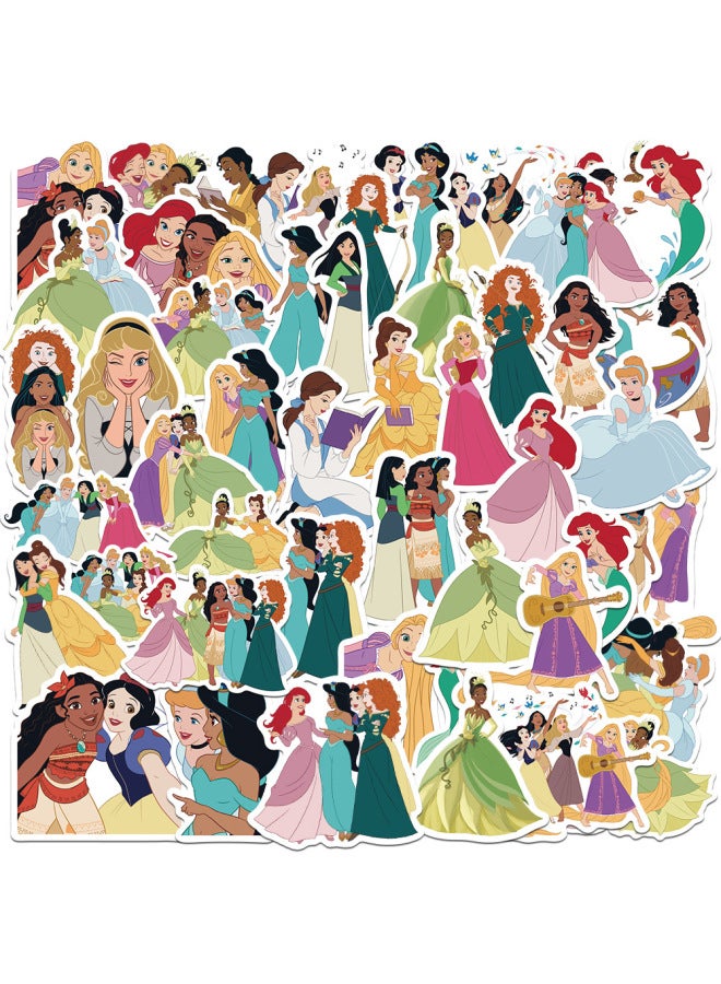 52/2 Cartoon Princess Graffiti Stickers Diy Luggage Mobile Phone Water Cup Scooter Waterproof Children Stickers