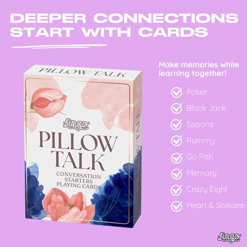 Lingo Pillow Talk Playing Cards for Couples | 52 Intimate Conversation Starter - Image 2