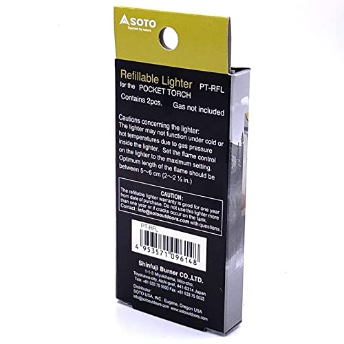 SOTO Pocket Torch - Refillable Lighters for Camping and Outdoor Use, Lighter is Empty - Fuel NOT Included, Different Variations Available - Image 2
