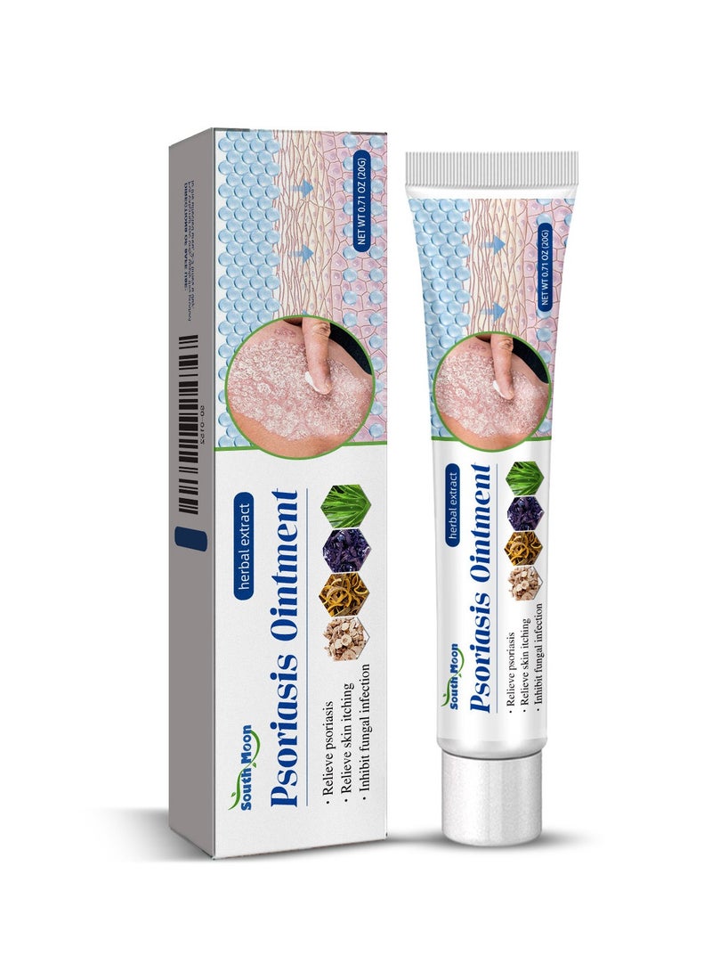 ساوث مون كريم مضاد للبكتيريا للصدفية والأكزيما كريم مضاد للفطريات ، يساعد على الأكزيما ، كريم مضاد للسعفة مضاد للحكة بمكونات عشبية ألطف وأكثر أمانا يعيد الحكة بسرعة للوجه والجسم 20 جرام - Image 1